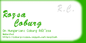 rozsa coburg business card